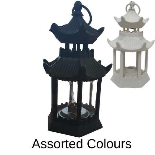 Plastic Battery Operated Black or White Lantern - Dollars and Sense