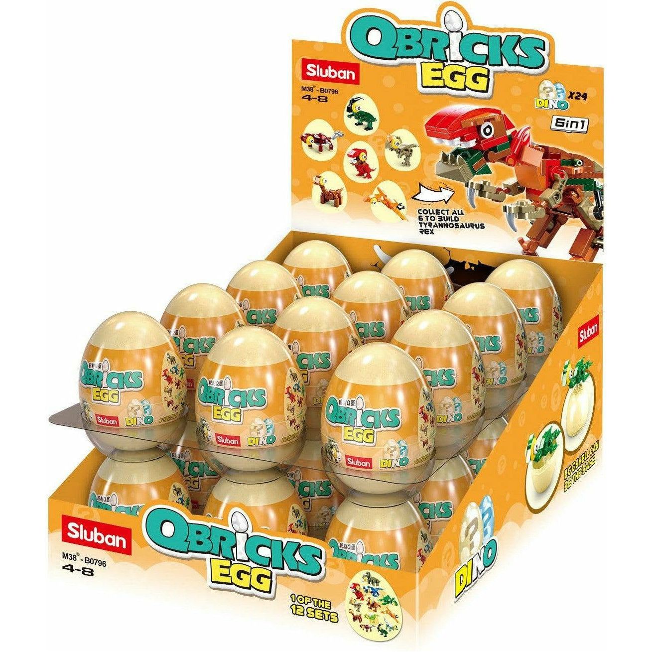 Qbricks Egg Dino - 1 Piece Assorted - Dollars and Sense