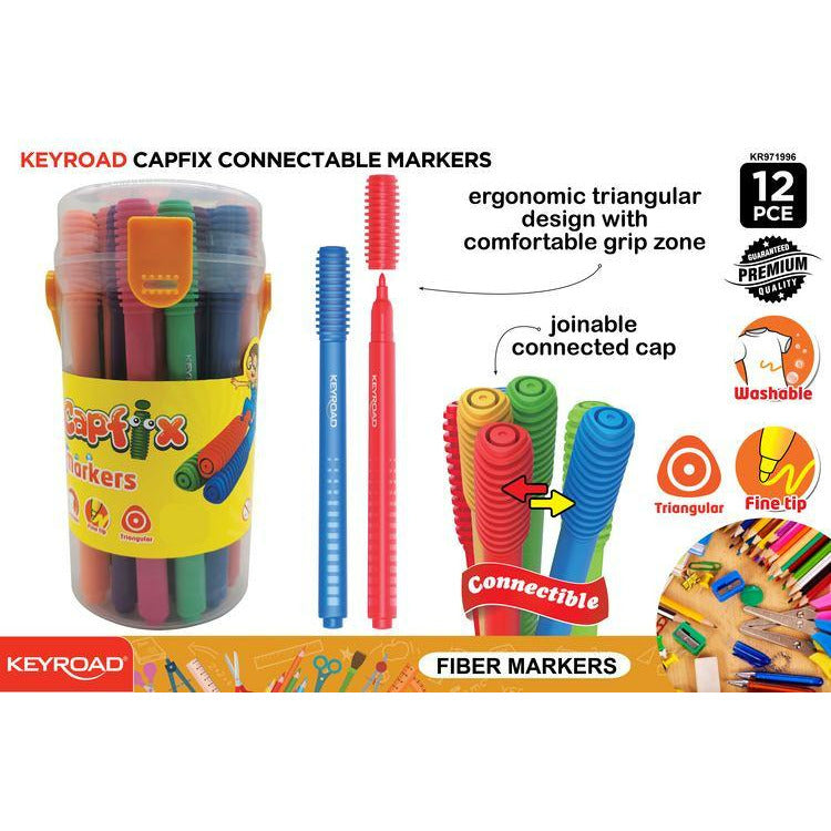 Capfix Connectable Fiber Markers - 12 Piece Default Title