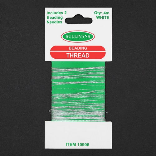 Beading Thread Includes Two Beading Needles - White 4m Default Title