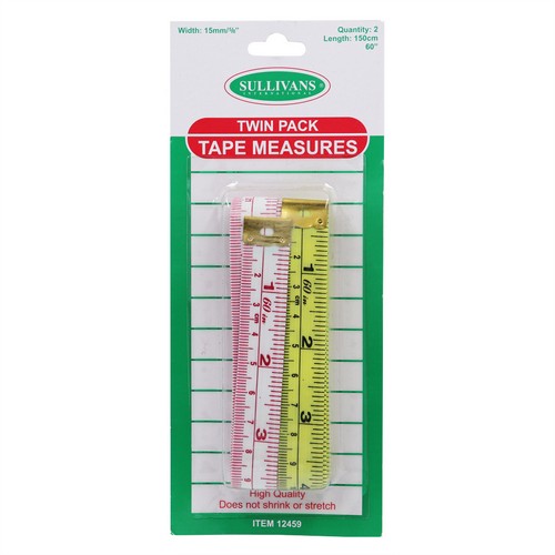 Twin Pack Tape Measures 2 Piece - Width 15mm Length 150cm Default Title