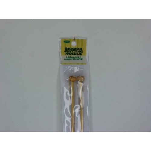 Bamboo Knitting Needle 30cm - 3mm Default Title
