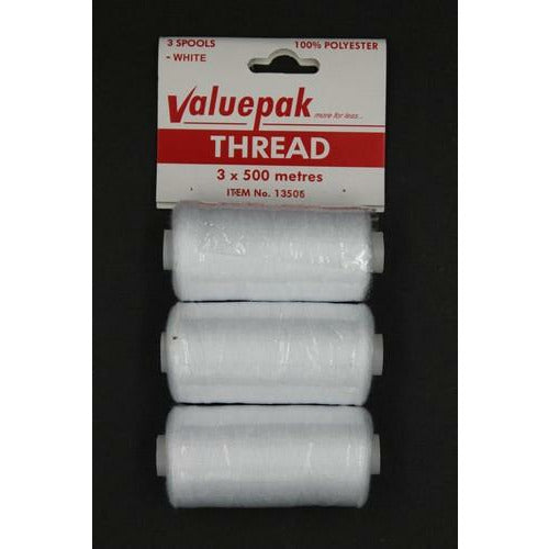 Valuepak Thread White - 3 x 500m Default Title