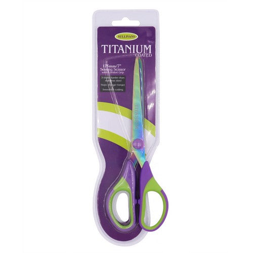 Sewing Scissors Titanium Coated with Comfort Grip - 175mm Default Title