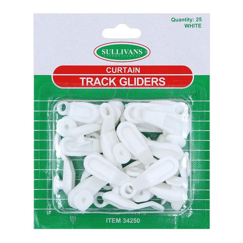 Curtain Track Gliders White - Dollars and Sense