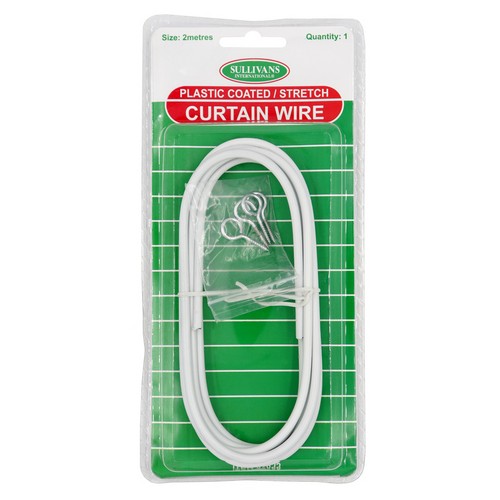 Curtain Wire White PVC Coated - Dollars and Sense