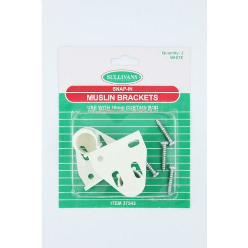 Snap-In Muslin Brackets with Nails White - 2 Pack Default Title