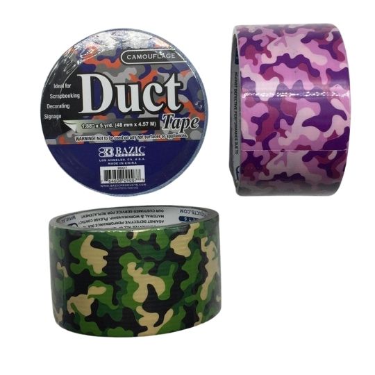 Bazic Duct Tape - Camouflage Series Assorted - 48mm x 4.57m - Dollars and Sense