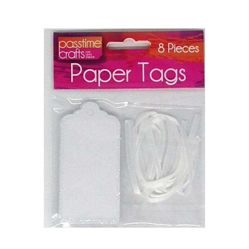 Buy Cheap art & craft online | Paper Tag Rectangular with Ribbon 8 Pack|  Dollars and Sense cheap and low prices in australia 