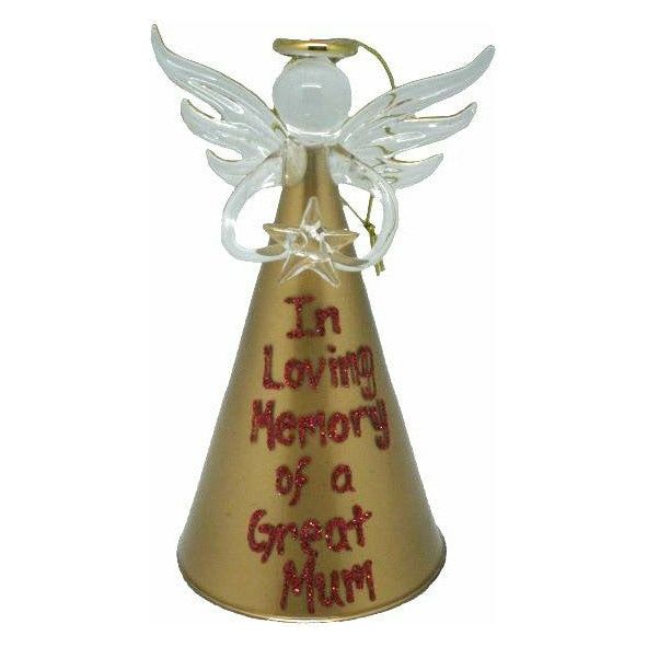 Personalised Glass Gold Angel Gift Box W8xH14cm - Dollars and Sense