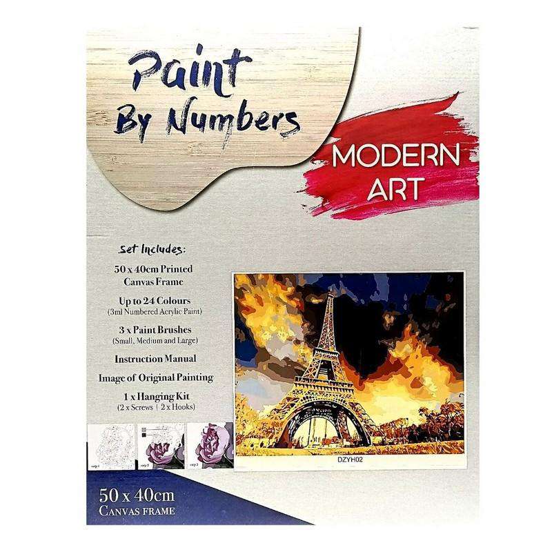Buy Cheap art & craft online | Paint By Numbers Eiffel with Frame 40x50cm|  Dollars and Sense cheap and low prices in australia 