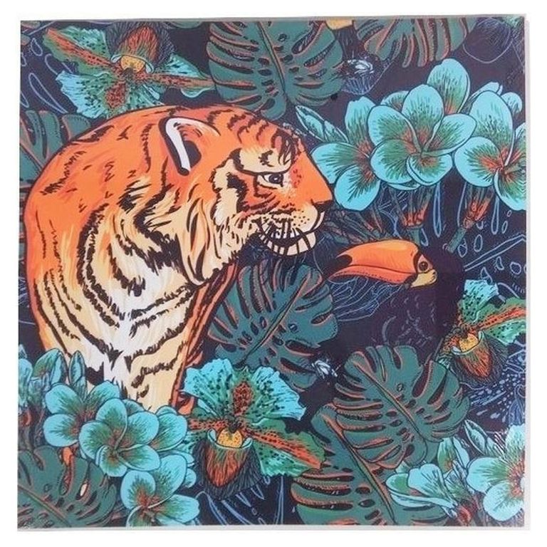 Decorative Zen Canvas Prints tiger 50x50cm - Dollars and Sense