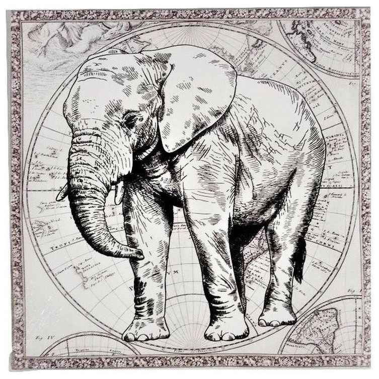 Decorative Zen Canvas Prints Elephant 50x50cm - Dollars and Sense