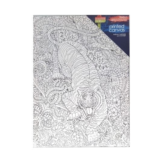Printed Colour In Canvas 30x40cm Tiger