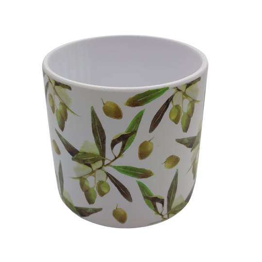 Medium Pot Fruit Range 14x12cm Olive Design - Dollars and Sense