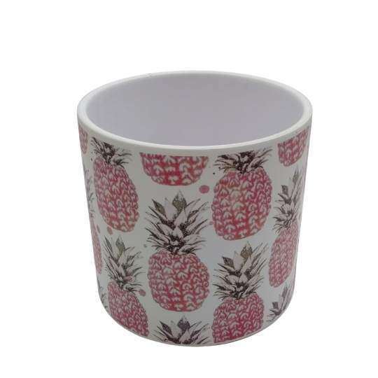 Medium Pot Fruit Range 14x12cm Pineapple Designs - Dollars and Sense