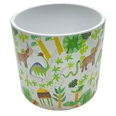 Medium Ceramic Pot Jungle Animals 13x12cm Default Title
