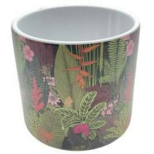Medium Ceramic Pot Forest 13x12cm Default Title