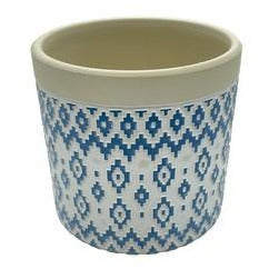 Medium Ceramic Mosaic Pot Grey 13x13cm Default Title