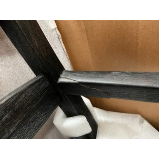 Pottery Barn Black Wynn Ladder Back Arm Chair - Dollars and Sense