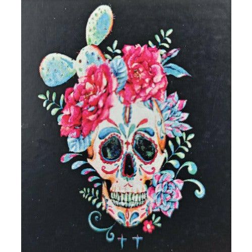 Diamond Art Kit - 30x40cm Floral Skull - Dollars and Sense