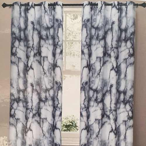 Divine Living Curtain Grey & White Marble Look - Dollars and Sense