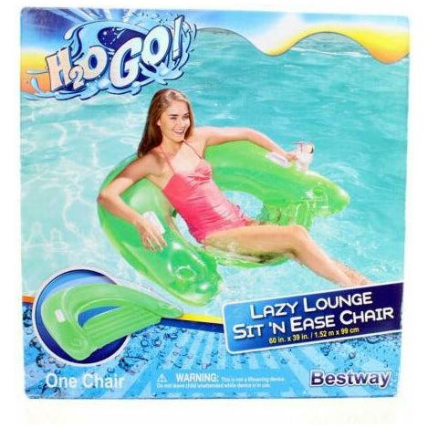 Bestway Lazy Lounge Sit with Ease Chair Pool Float - 152x99cm Assorted - Dollars and Sense