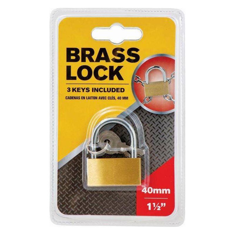 Padlock Solid Brass with Keys 40mm - Dollars and Sense