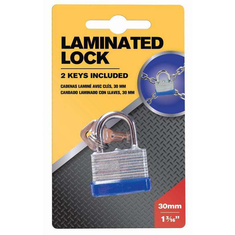 Padlock Lam Steel with Keys 30mm - Dollars and Sense