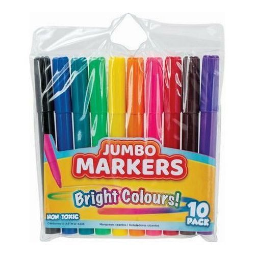 Coloured Markers Jumbo - 10 Pack - Dollars and Sense