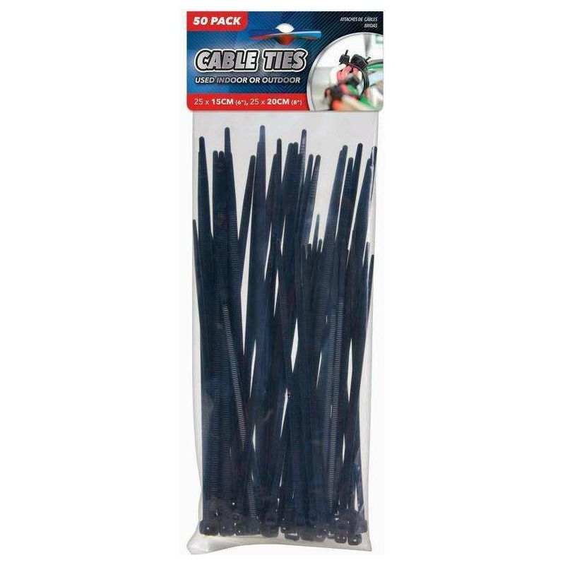 Cable Ties 2 Sizes 50Pk - Dollars and Sense