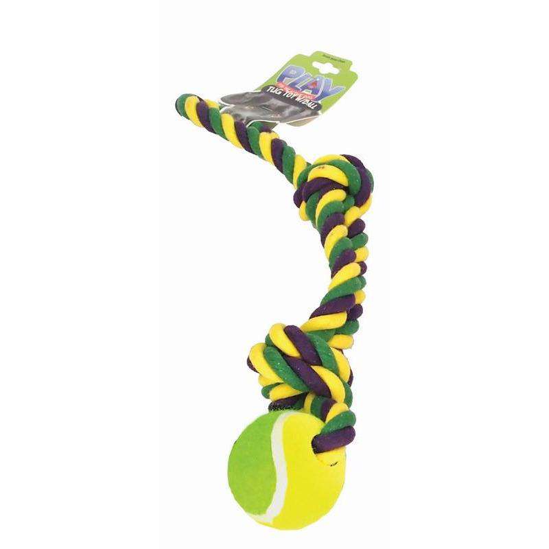 Dog Toy with Ball 45cm 3 Asstd - Dollars and Sense