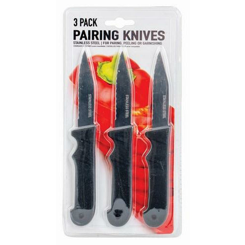 Paring Knives Stainless Steel Set 3Pk Default Title