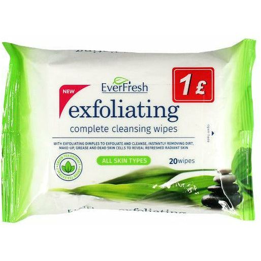 EverFresh Exfoliating Complete Cleansing Wipes - 20 Piece - Dollars and Sense