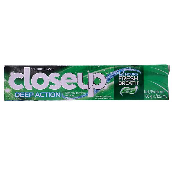 Closeup Gel Toothpaste Deep Action Menthol Fresh - 160g 1 Piece - Dollars and Sense