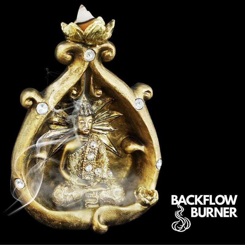Gold Happy Buddha Backflow Burner 15cm - Dollars and Sense