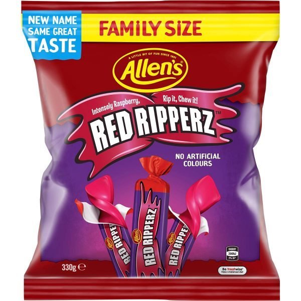 Allens Red Ripperz Family Bag - 330g - Dollars and Sense