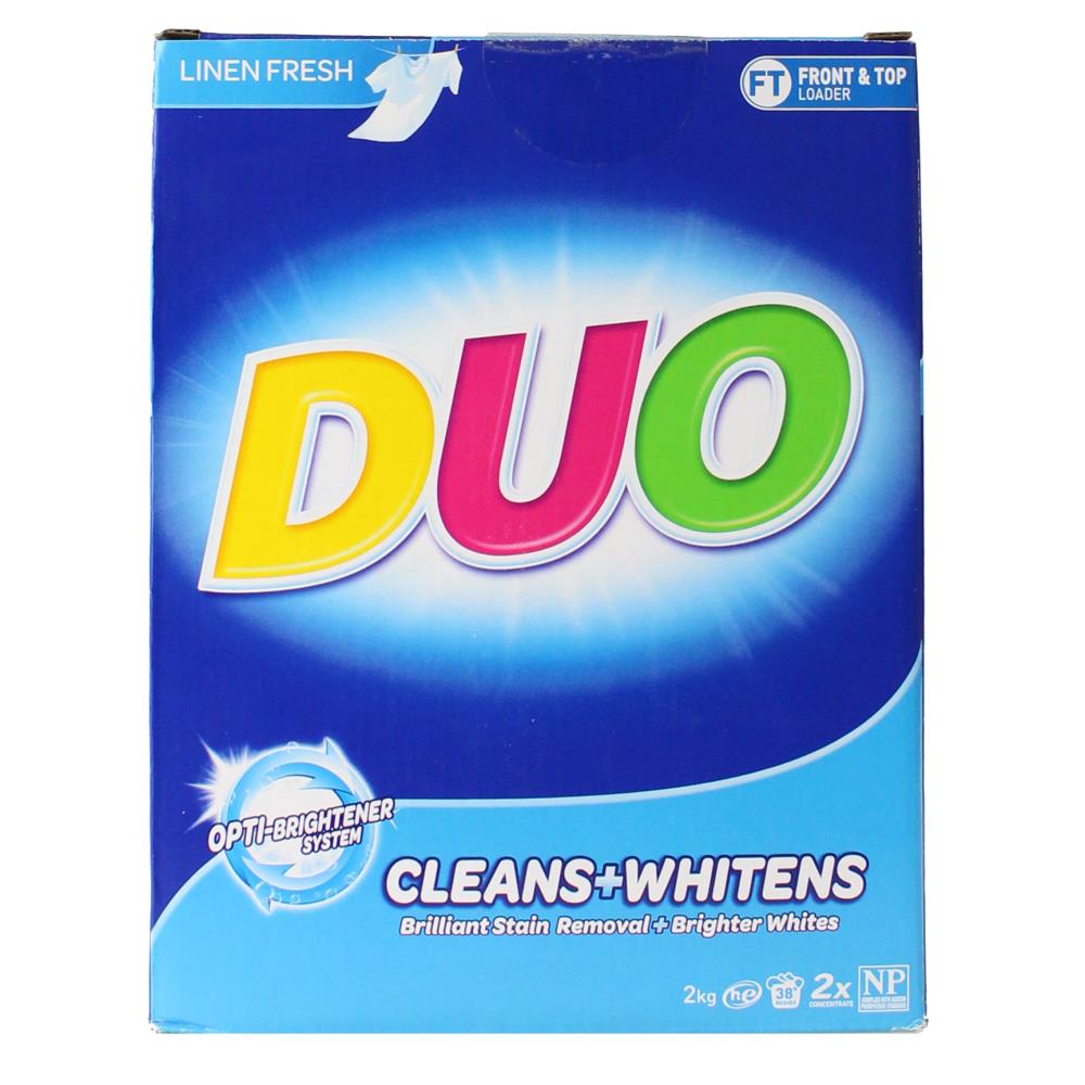Duo Laundry Powder Cleans and Whitens Linen Fresh - 2kg 1 Piece - Dollars and Sense