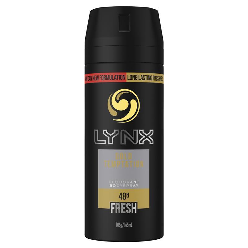 Lynx Body Spray Gold Temptation - 165ml 1 Piece - Dollars and Sense