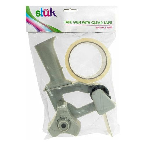 Tape Gun with Clear Tape - 48mm x 50m 1 Piece - Dollars and Sense