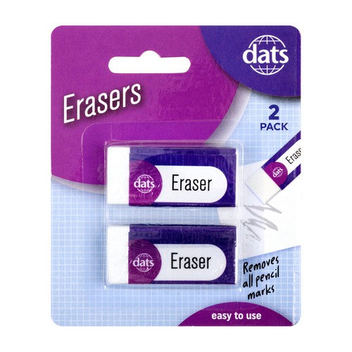 Erasers Vinyl - 2 Pack 1 Piece - Dollars and Sense