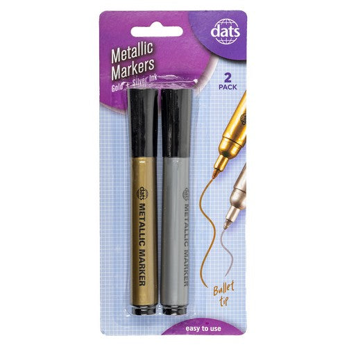 Metallic Markers Gold and Silver - 2 Pack 1 Piece - Dollars and Sense