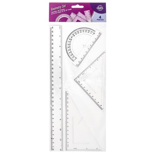 Geometry Set - 4 Pack 1 Piece - Dollars and Sense