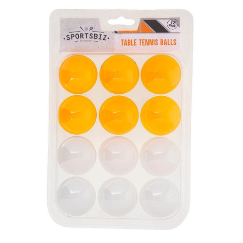 Table Tennis Balls Orange and White - 12 Pack 1 Piece - Dollars and Sense