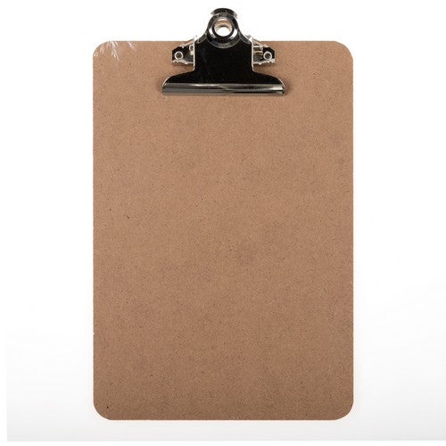 A5 Brown Clipboard MDF with Large Clamp - 1 Piece - Dollars and Sense