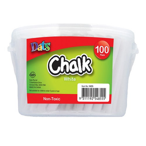 White Chalk - 100 Pack 1 Piece - Dollars and Sense