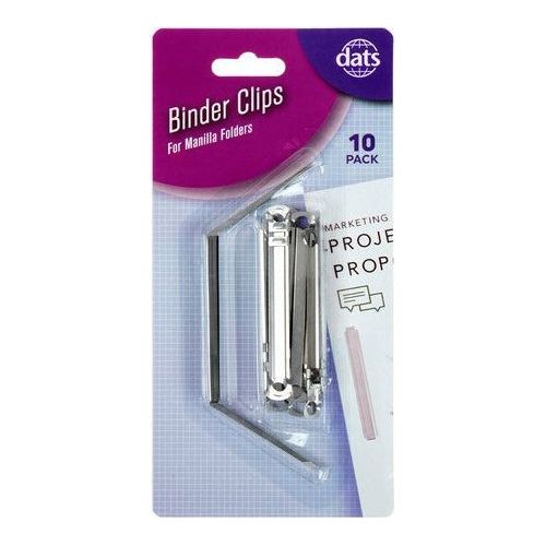 Manilla Folder Binder Clips - 10 Pack 1 Piece - Dollars and Sense