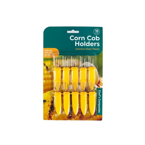 Corn Cob Holders Plastic and Stainless Steel - 10 Pack 1 Piece - Dollars and Sense