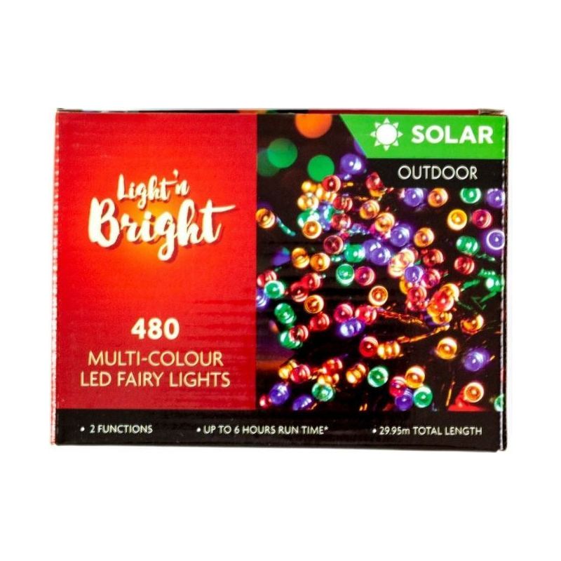 Solar Fairy Multicolour Lights 480Pk - Dollars and Sense