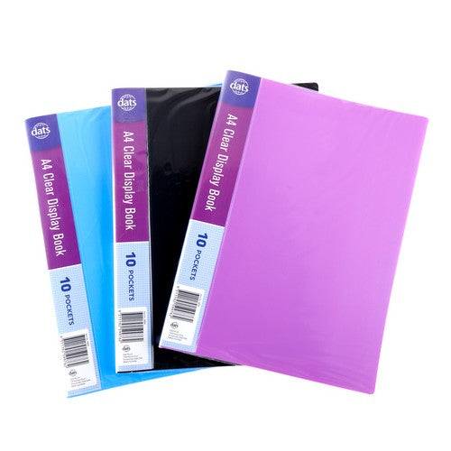A4 Clear Display Book 10 Pockets - 1 Piece Assorted - Dollars and Sense